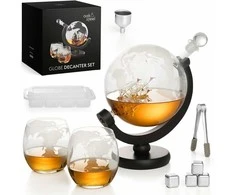 Oak &amp; Steel – „Globe“ viskio dekanteris