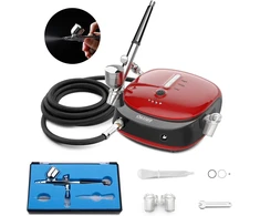 Oasser belaidis dvigubo veikimo aerografas su kompresoriumi, 0,3 mm, 2–15 PSI, HS-M901