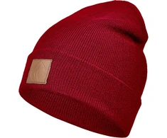 Occulto unisex žieminė megzta akrilo kepurė su odine etikete Beanie