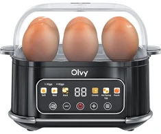 Olvy elektrinė kiaušinių viryklė 6 viename su LCD laikmačiu, 6 kiaušiniams OP-EB808