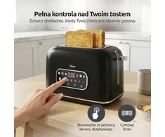 Olvy skrudintuvas 2 riekėms su LCD ekranu, 900 W, 7 skrudinimo lygiai, OP-898