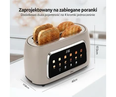 Olvy skrudintuvas 4 riekėms su LCD ekranu, laikmačiu, 1500 W, T-40T