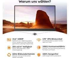 Omiodo nešiojamasis monitorius 15,6 col. Full HD IPS 60 Hz su USB-C ir HDMI, 1563