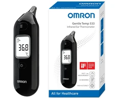 Omron bekontaktis ausinis termometras kūdikiams, vaikams ir suaugusiesiems Gentle Temp 533 MC-E533-EAZBK