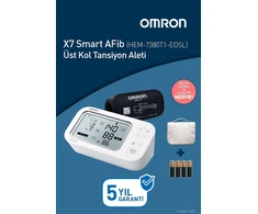 Omron žastinis kraujospūdžio matuoklis su AFib aptikimu ir Bluetooth HEM-7380T1-EOSL