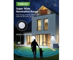 One Fire lauko LED saulės šviestuvas su judesio jutikliu, 2 W, IP65, 248 LED, rinkinys 4 vnt.