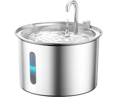 oneisall kačių geriamojo vandens fontanas iš nerūdijančiojo plieno, 2 l, LED, PWF-001