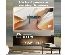 ONKRON fiksuotas sieninis televizoriaus laikiklis 43–85 col., iki 68,2kg, VESA 75 × 75–600 × 400, FM6