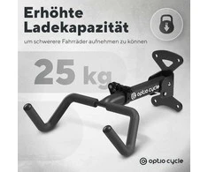 Optio Cycle sieninis dviračio laikiklis, sulankstomas, apkrova iki 32 kg, Bike Rack Wall Mount