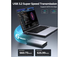 ORICO 2,5 col. SATA HDD ir SSD išorinis dėklas USB-C 3.2 Gen 2, 6 TB, DD25C3