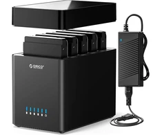 ORICO 5 diskų dokavimo stotelė USB-C SATA 3,5 col. HDD/SSD, 80 TB DS500C3