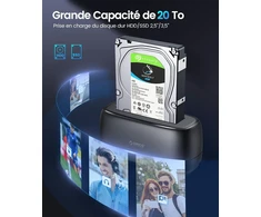 ORICO diskų dokavimo stotelė 2.5/3.5 col. SATA HDD/SSD, USB 3.2 Gen 1, 20 TB, DD18C3-EU