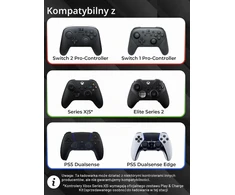Orzly dviguba USB-C valdiklių įkrovimo stotelė, skirta PS5, XBOX ir Switch, STADIADOCK