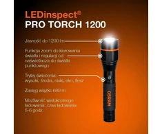 OSRAM įkraunamas LED inspekcinis žibintuvėlis 1200 lm, 6000 K, LEDIL432