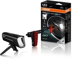 Dviračių žibintų rinkinys Osram LED, plastikas, juoda