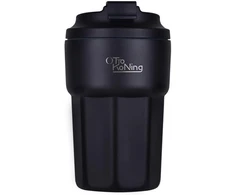 Otto Koning Terminis kelioninis puodelis 350 ml, sandarus, juodas