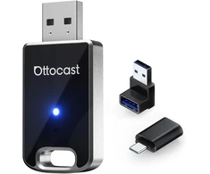 Ottocast belaidis CarPlay ir Android Auto adapteris, USB-A/USB-C, Mini Edge 2025, CA505