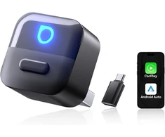 OTTOCAST bevielis 2-in-1 CarPlay ir Android Auto adapteris Mini Pico, USB-A/C, automatinis persijungimas, Wi-Fi 6, Bluetooth 5.4