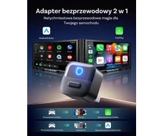 OTTOCAST bevielis 2-in-1 CarPlay ir Android Auto adapteris Mini Pico, USB-A/C, automatinis persijungimas, Wi-Fi 6, Bluetooth 5.4