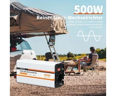 OUBOTEK grynosios sinusoidės įtampos keitiklis 12 V į 230 V, 500 W, TP500W