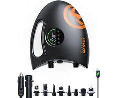 OutdoorMaster elektrinė pompa SUP lentoms, 88,8 Wh akumuliatorius, 20 PSI, USB-C, Shark 2S