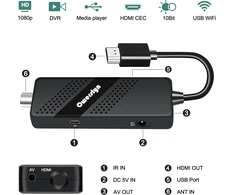 Owerslyn DVB-T2 skaitmeninis TV priedėlis HDMI, AV, USB, PVR, H.265 HEVC, Full HD, M3-Stick