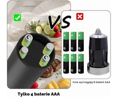 PAISHENKEJI elektrinių druskos ir pipirų malūnėlių rinkinys, 95 g, LED