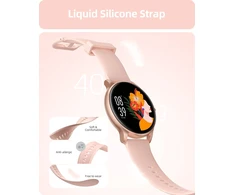 Parsonver išmanusis laikrodis moterims, 1,32 colio HD ekranas, Bluetooth skambučiai, IP68, 100 sporto režimų, rožinio aukso SPROD1