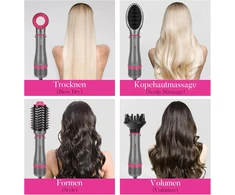 PARWIN PRO BEAUTY karšto oro plaukų formavimo šepetys 4 viename, 1100 W, AB0319-4P