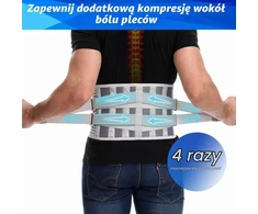 Paskyee juosmens stabilizatorius su 6 atramomis ir reguliuojamu suspaudimu, XL, P495-XL