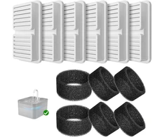 PawPoll kačių fontano vandens filtrų ir putplasčio filtrų rinkinys, 12 vnt., PW-D02