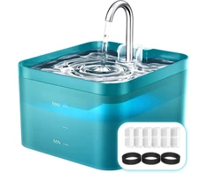 PawPoll kačių geriamojo vandens fontanas 2,2 l su LED apšvietimu ir aktyvintosios anglies filtru PW-D01