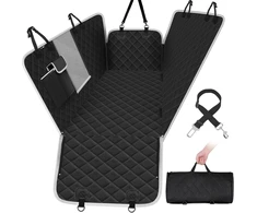 Pecute vandeniui atsparus automobilio sėdynės užvalkalas šunims su elastingu orlaidės tinkleliu 146x136 cm PSC-03