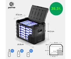 peme automobilinis šaldytuvas 26,8 l, šaldymo ir šildymo funkcija, Quest 30 (L)