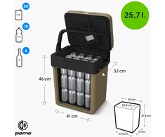 peme elektrinė automobilinė šaldytuvo-šildytuvo dėžė 25,7 l USB 12 V / 220 V Sand Storm Essential L 3