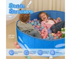 Peradix vaikiškas sulankstomas baseinas su UV apsauga, 120 x 120 x 30 cm, PVC, mėlynas