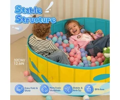 Peradix vaikų baseinas su stogeliu, 120 cm, sulankstomas PVC brodzikas, geltonas, PTP-08