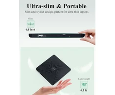 PeroBuno išorinis CD/DVD įrenginys USB 3.0 su USB-A ir USB-C jungtimis BT620