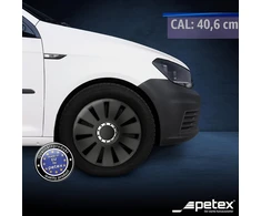 Petex automobilio ratų gaubtai Silverstone Pro Juodas 16 colių RB531616