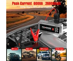 PGNOOGE automobilinis paleidimo įrenginys 12 V, 4000 A, 24600 mAh, 4000A