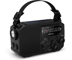 Philips nešiojamas AM/FM radijas su saulės įkrovimu ir žibintuvėliu TAR1659/00