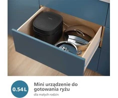 Philips ryžių virimo puodas 0,54 l, 366 W, Bakuhanseki danga, juodas, HD3080/80