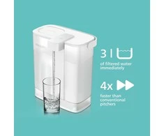 Philips vandens filtras staliniam naudojimui su 3 filtrų komplektu, 3 l talpa, greitas srautas, USB-C akumuliatorius, AWP2980WHS3/10