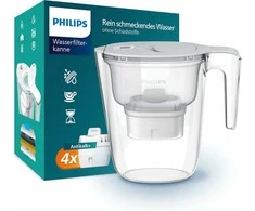 Philips vandens filtravimo ąsotis 2,6 l su 4 filtrais ir elektroniniu laikmačiu Micro X-Clean Softening+