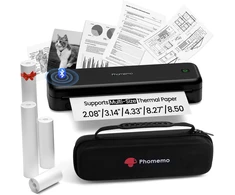 Phomemo nešiojamasis A4 terminis spausdintuvas su Bluetooth ir USB, 300 dpi, M834