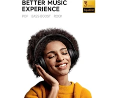Picun belaidės ant ausų dedamos Bluetooth ausinės su mikrofonu, 120 val., B8 Juodas