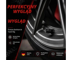 Pitlane Performance aliumininiai Schrader vožtuvų dangteliai, 4 vnt., juodi, 100081