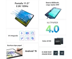 Planšetė TCL planšetinis kompiuteris NXTPAPER 11 Plus 11,5 col. 2.2K 8 GB RAM 256 GB