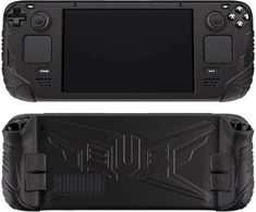 playvital apsauginis silikoninis dėklas Steam Deck LCD konsolei, juodas, Armor Series XFSDP001