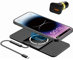 polmxs magnetinis belaidis automobilinis įkroviklis 15 W MagSafe USB-C C11